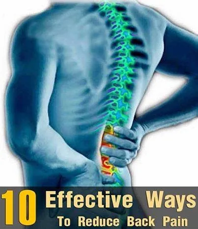 Back-pain information graphic — original website material